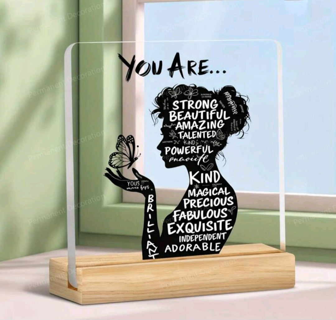 ✨ Acrylic Inspirational Desk Sign