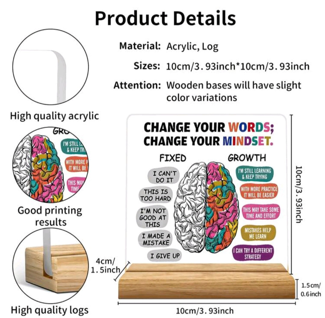 🧠 Psychological Growth Acrylic Desktop Display
